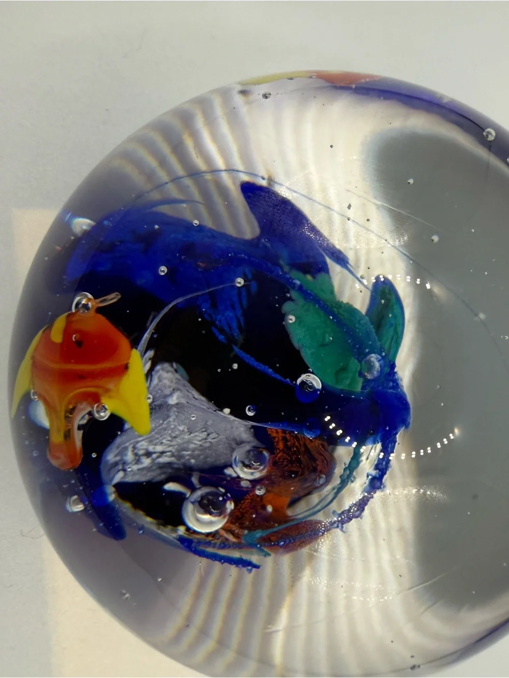 Handmade paper weight Glass Aquarium